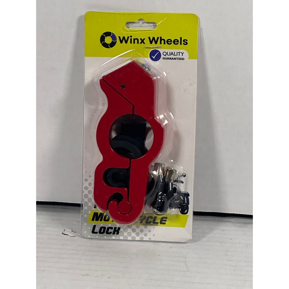 Winx Wheels‎ Turbo Motorcycle Lock Red Anti-Theft Handlebar Brake Throttle Lock